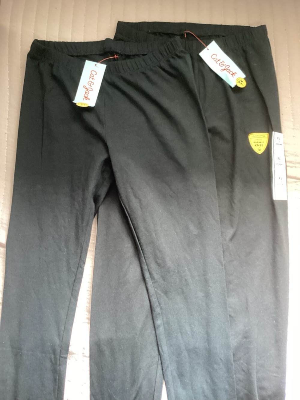 Cat & Jack Black Kids' Leggings - Pack of Two XL NWT